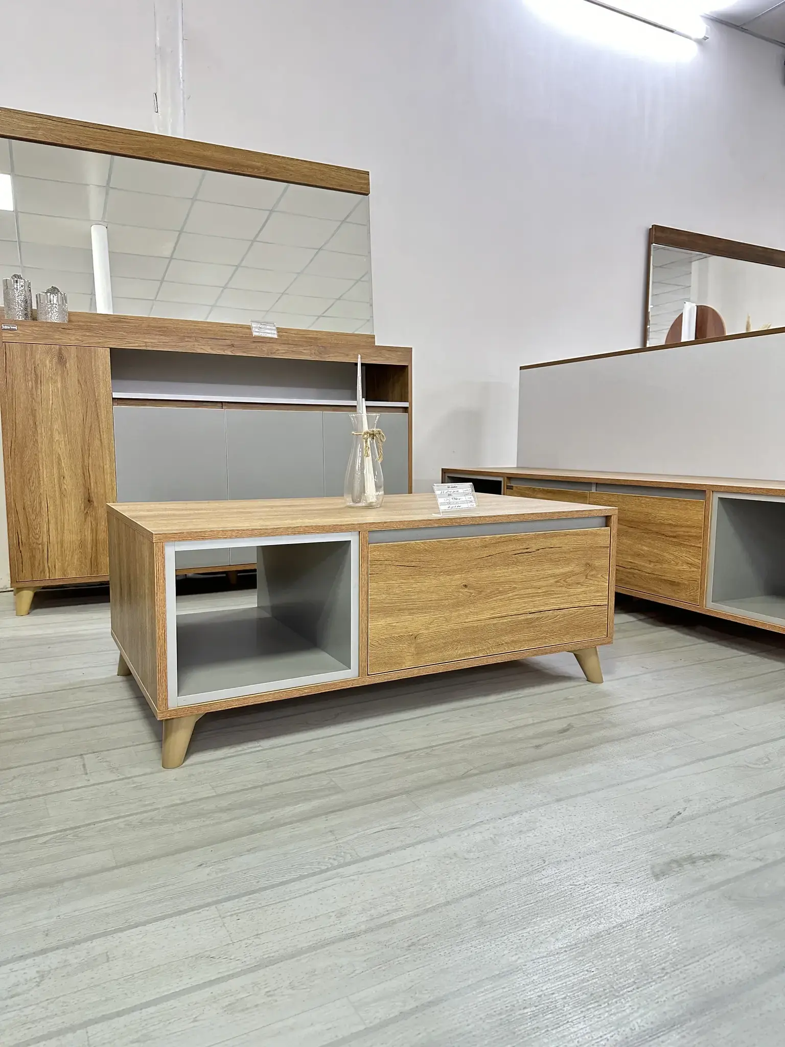 میز جلومبلی مدل دو باکس بغل