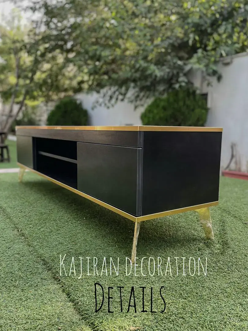 میز تلویزیون مدل متالیک گلد