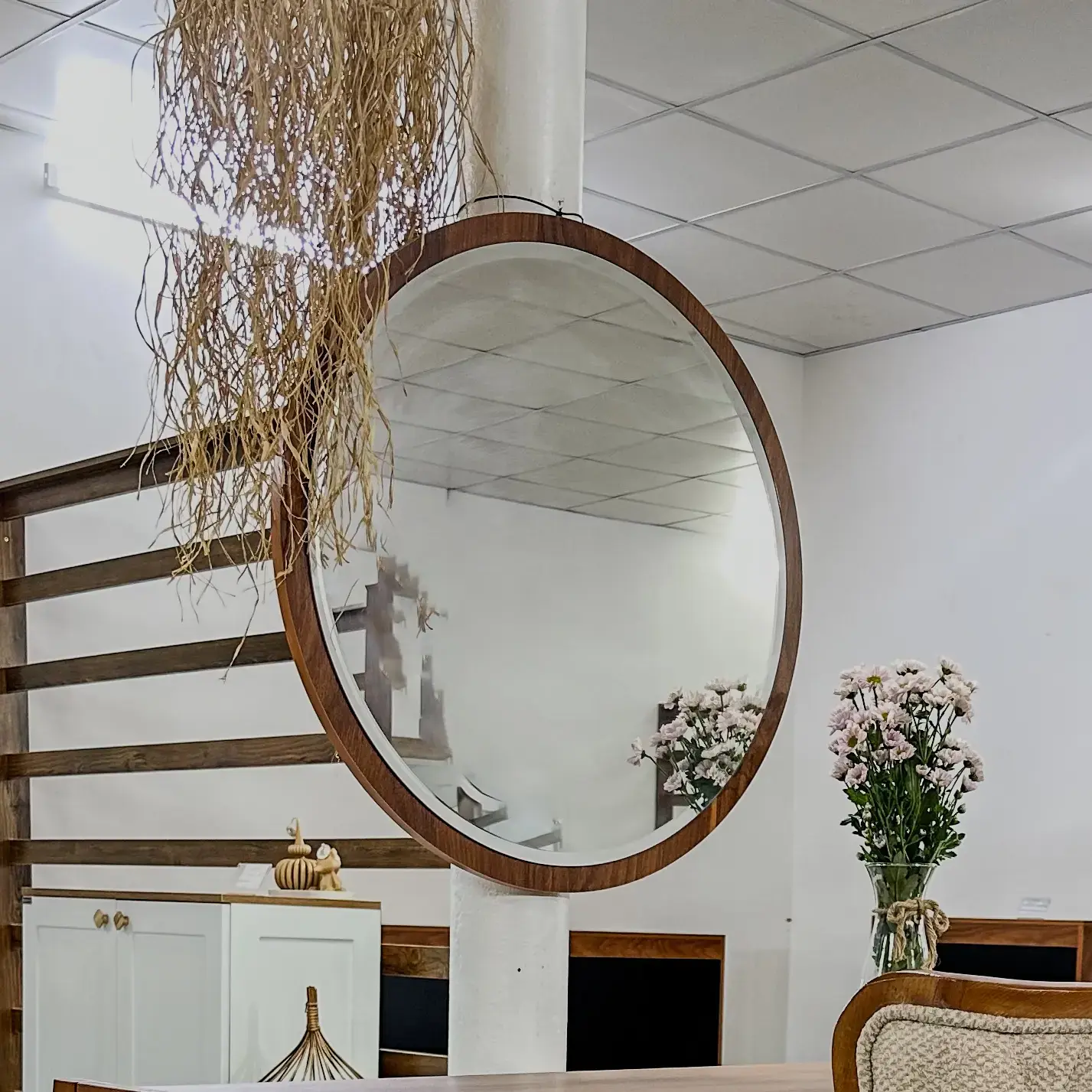 آیینه گرد تراش خورده سایز لارج